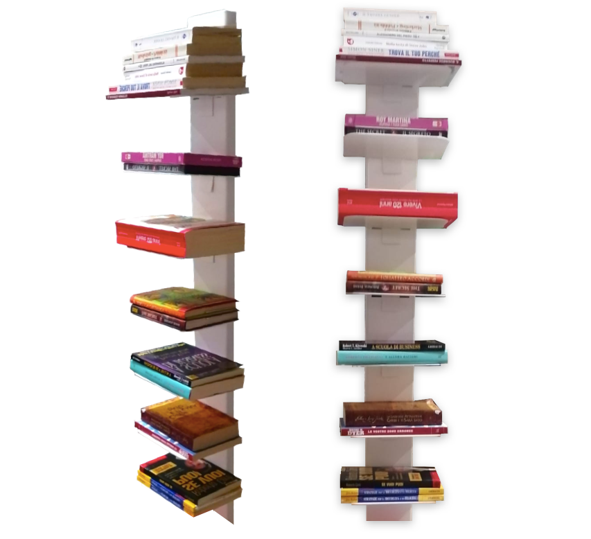 Libreria da parete altezza 103 cm