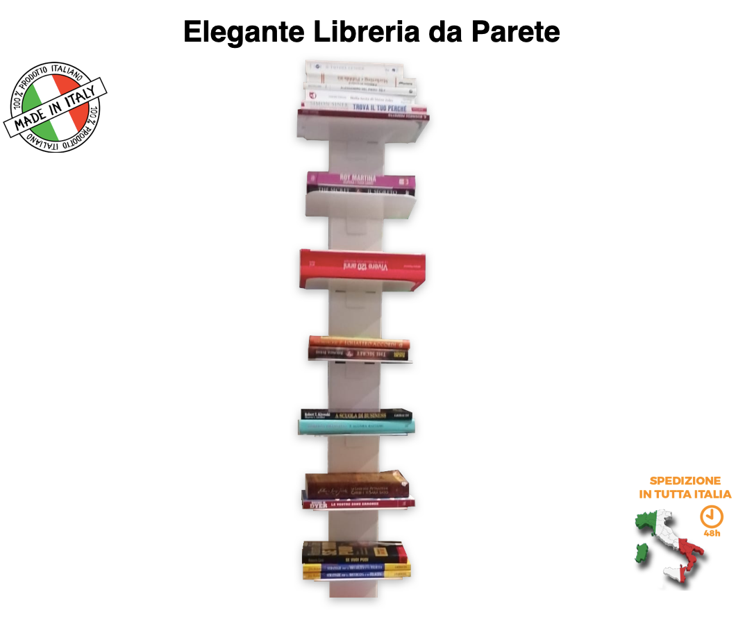 Libreria da parete altezza 103 cm
