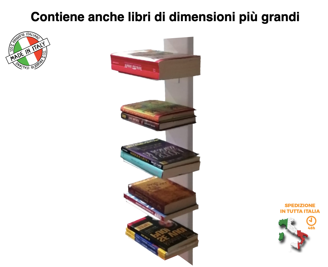 Libreria da parete altezza 103 cm