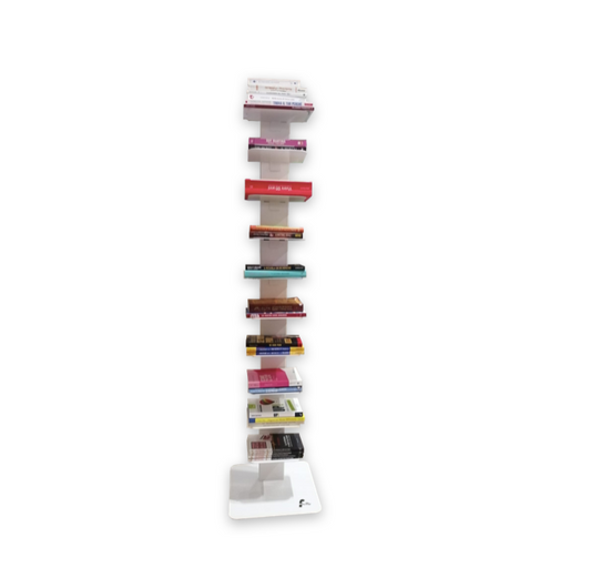 Libreria a colonna altezza 155 cm colore bianco