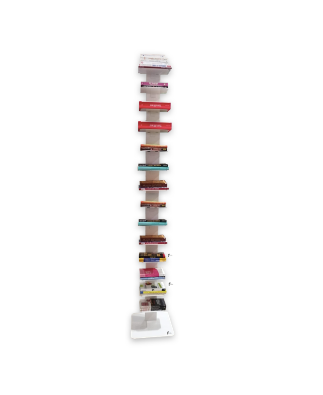 Libreria a colonna altezza 214 cm colore bianco