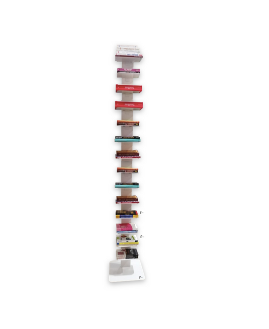 Libreria a colonna altezza 214 cm colore bianco