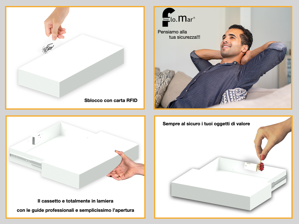 Cassaforte invisibile, cassaforte a muro, cassaforte a scomparsa, cassetta di sicurezza di dimensioni 30x60x8