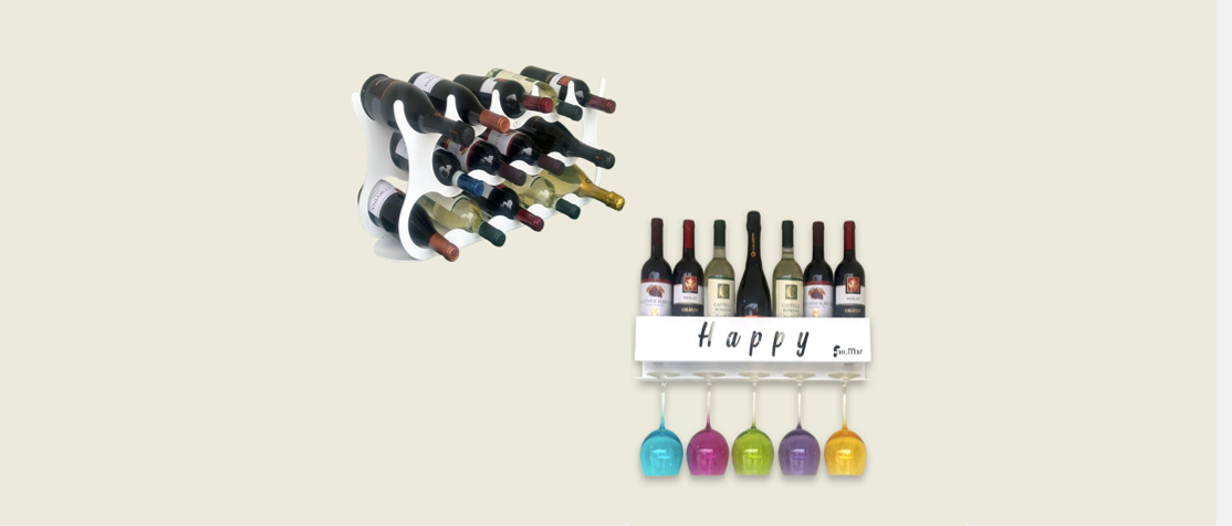 Porta bottiglie da tavolo, Porta vino, cantina per vino, Porta bottiglie e bicchieri vari colori