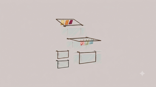 Stendino da Balcone e Parete 200x70 cm Marrone (Flip)