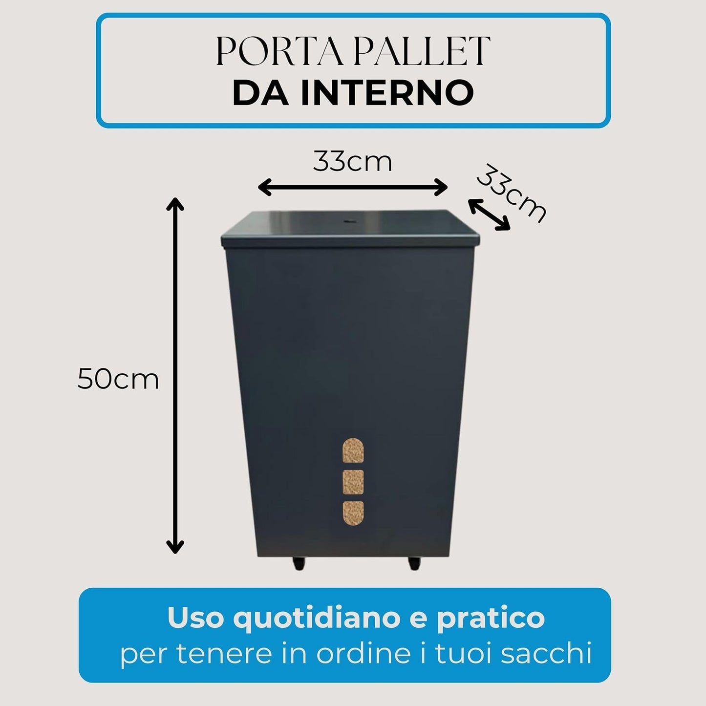 Porta Pellet – Grigio