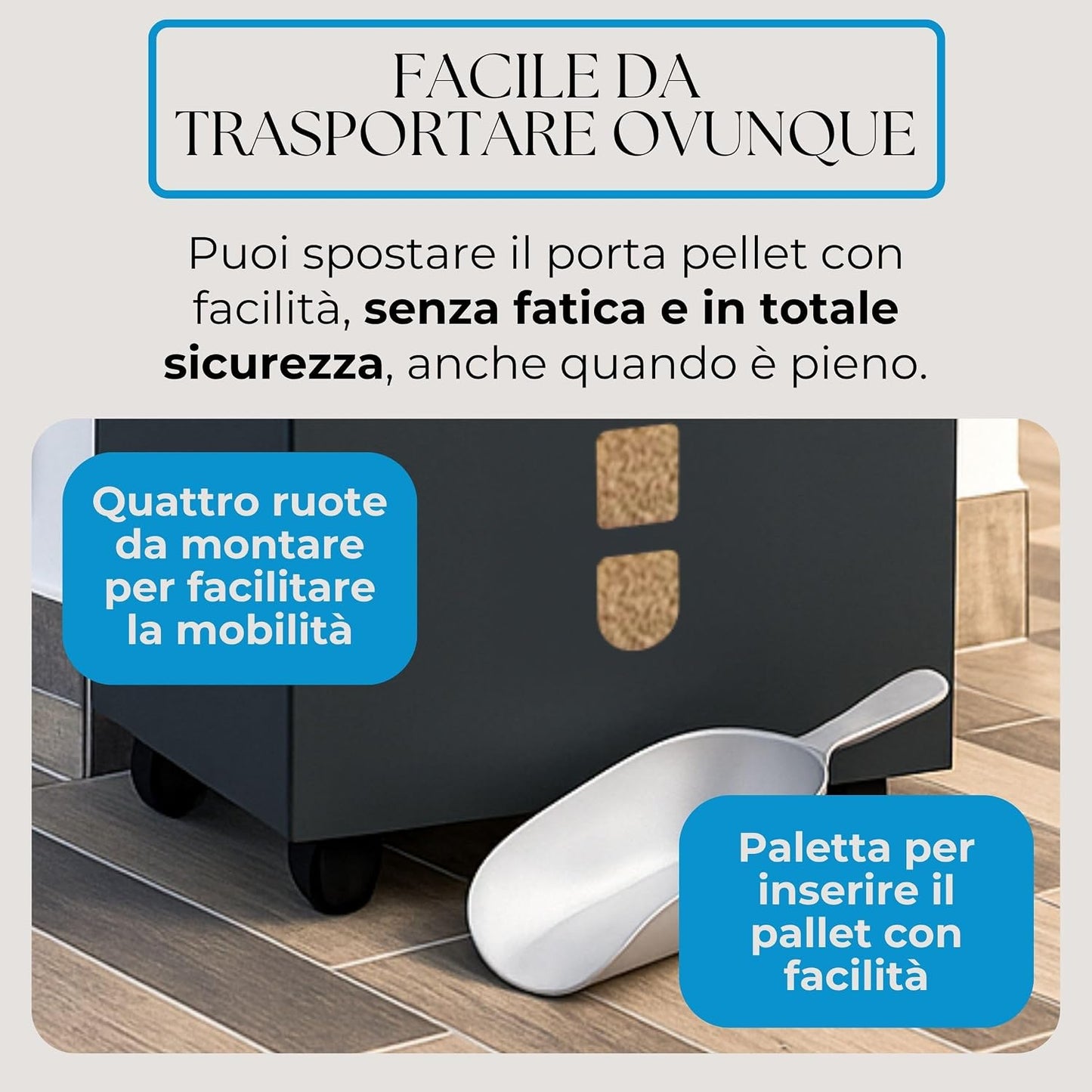 Porta Pellet – Grigio