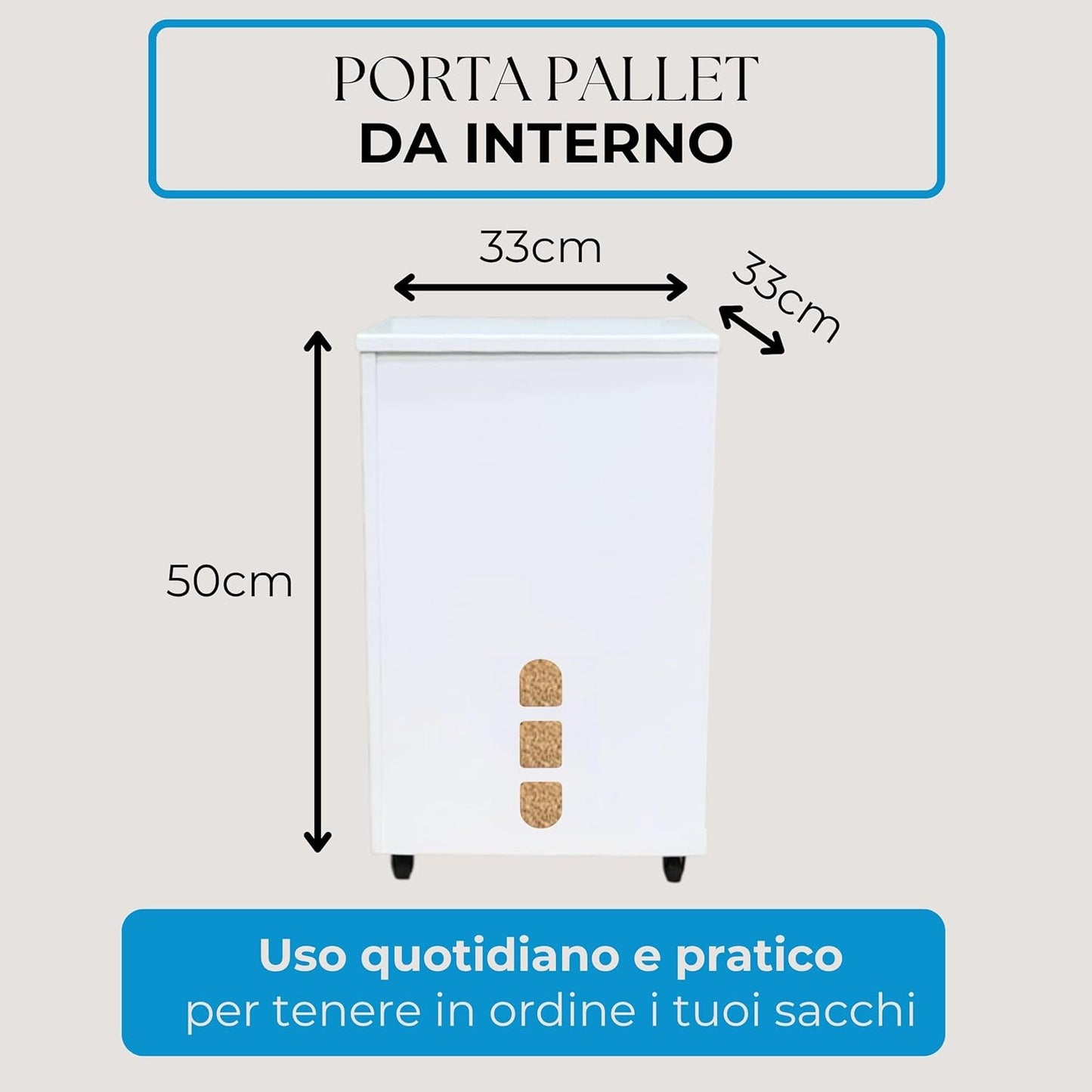 Porta Pellet – Bianco