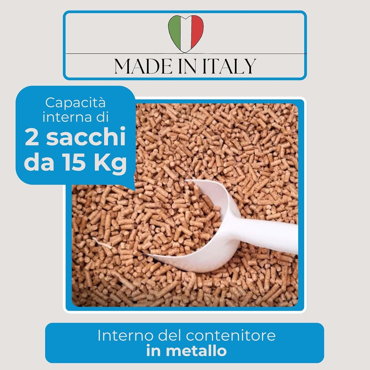Porta Pellet – Bianco