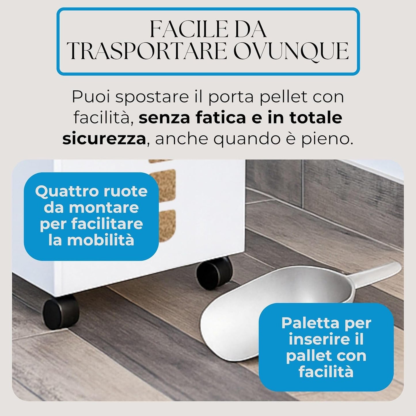 Porta Pellet – Bianco