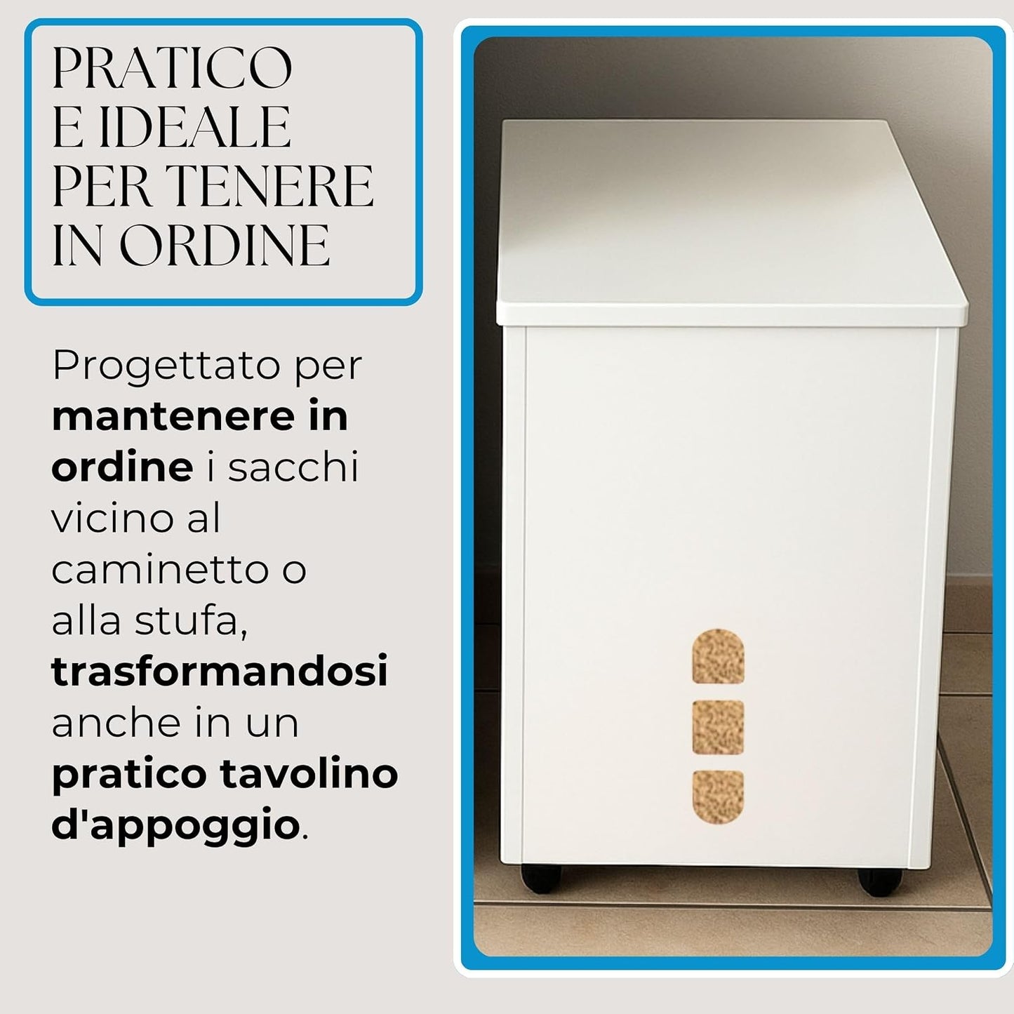 Porta Pellet – Bianco