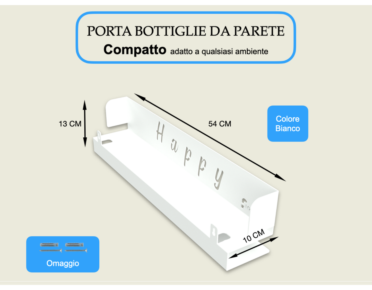 Porta bottiglie e porta bicchieri, Porta vino e calici, cantina per vino Bianco