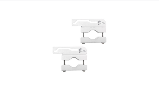 Kit Completo di Montaggio per Ringhiera Tonda, solo per Stendino modello Flip - Kit di Fissaggio per Ringhiere con Corrimano Rotondo - Bianco
