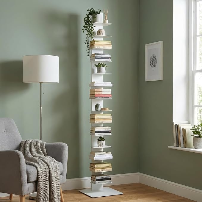 Libreria a colonna altezza 214 cm colore bianco
